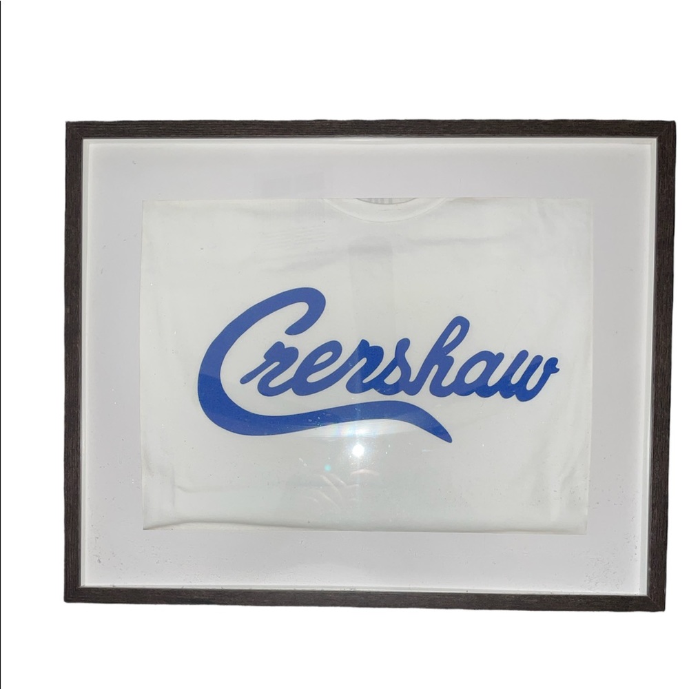 Framed White/Blue Crenshaw Shirt